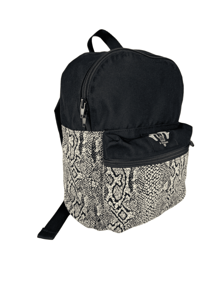 Mini mochila estampada de serpiente
