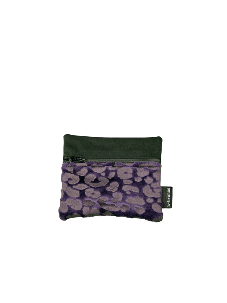 Monedero estampado de leopardo lila