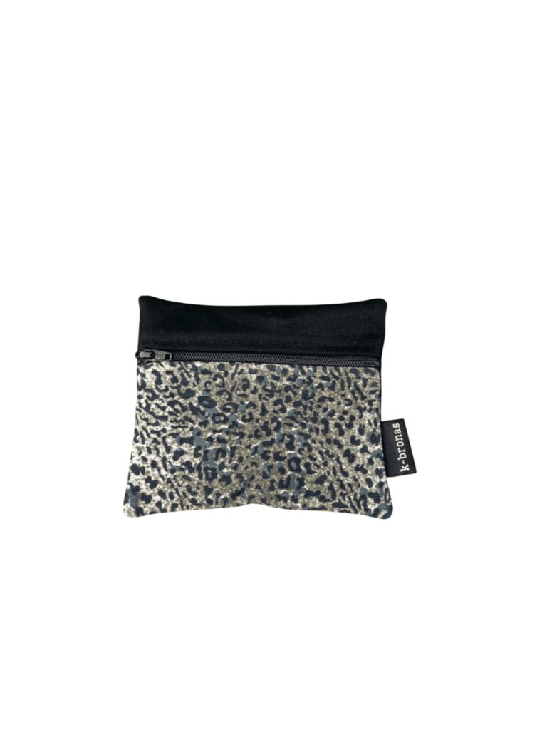 Monedero de licra con estampado de leopardo verde
