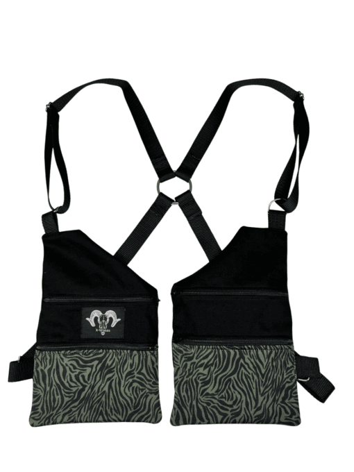 Pistolera zebra verd