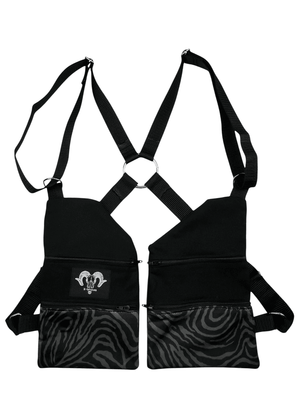 Pistolera zebra gris