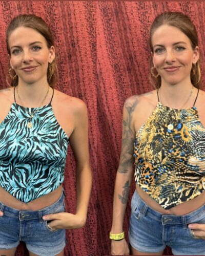 Kiki lleopard groc - zebra blau