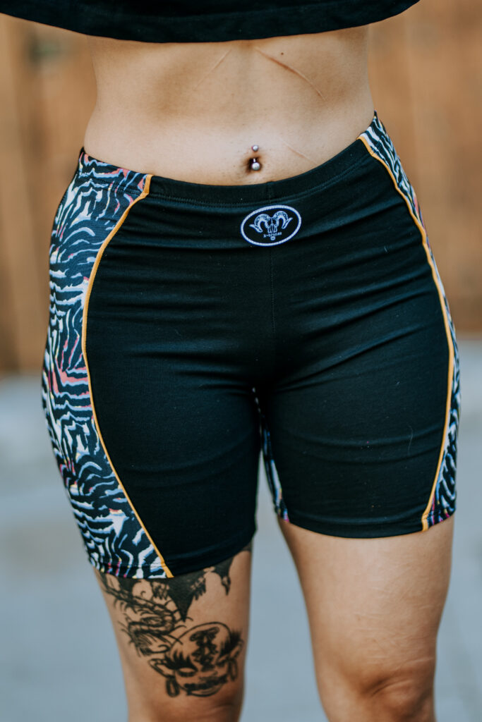 Leggings cortos Kurt con cebra multicolor