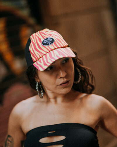 Gorra zebra groc-rosa