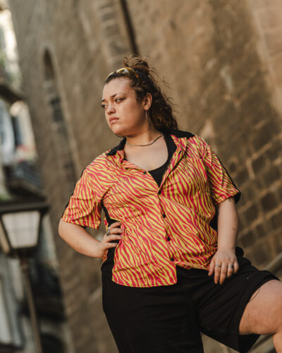 kamisa cebra rosa